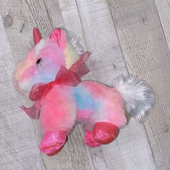 Pink rainbow unicorn plush - Picture 3 of 7